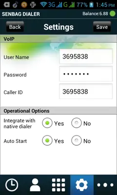 SENBAG DIALER android App screenshot 2